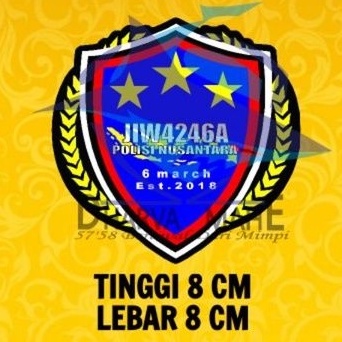 

Stiker Jiwaraga, Stiker Jiw4246A, stiker angkatan 42 & 46, stiker polisi, stiker polri, Stiker Motor, Stiker Mobil