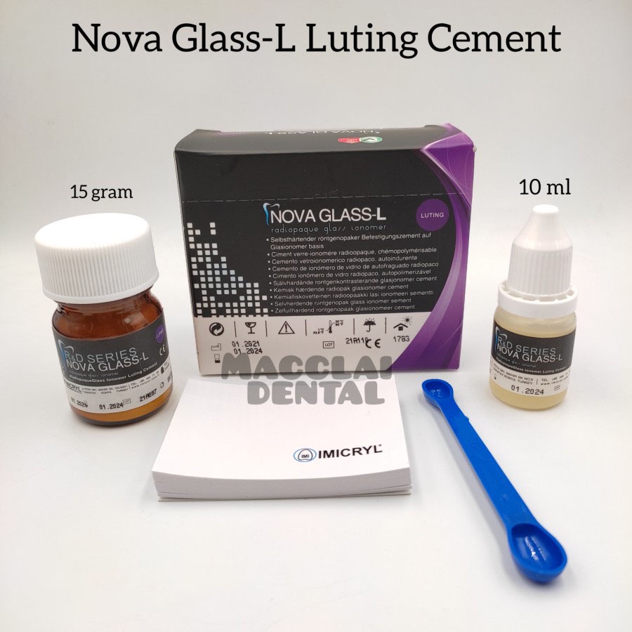 DENTAL NOVA GLASS-L GIC GLASS IONOMER LUTING CEMENT / SIMILAR FUJI 1 TERLARIS