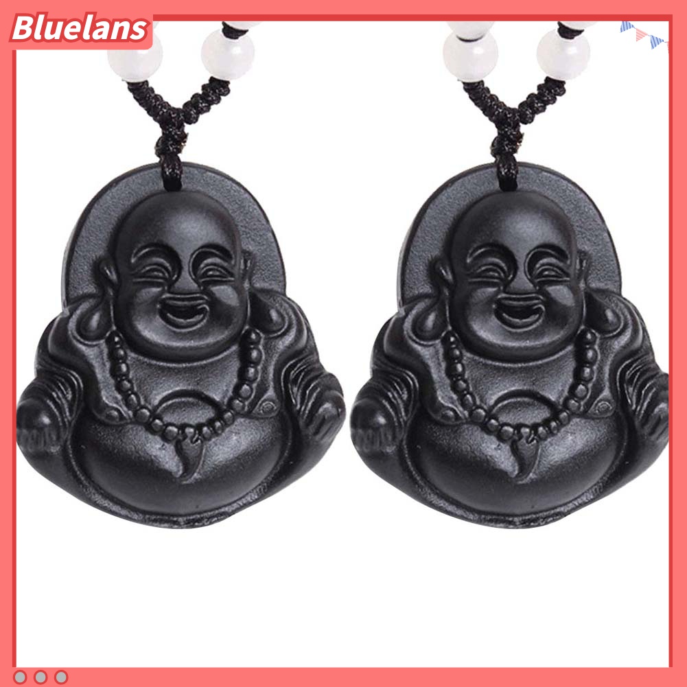 Kalung Liontin Ukir Buddha Maitreya Model Gantung Untuk Hadiah