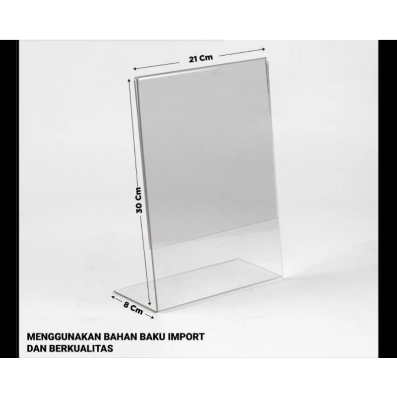 Acrylic Tent Card A4 / Akrilik A4 / Acrylic Display ukuran A4 Murah / Akrilik Murah