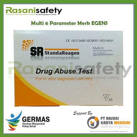 Test Kit Narkoba Multi 6 Parameter Isi 25 Alat Drugs Panel Urine