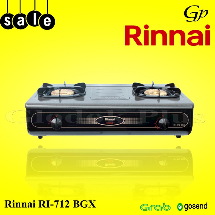 Rinnai RI 712BGX kompor gas 712 bgx 2 tungku ri712bgx rinai ri712 api tornado