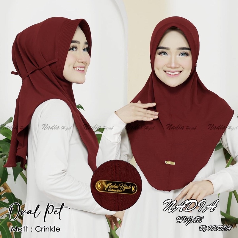 jilbab instan bergo crinkle