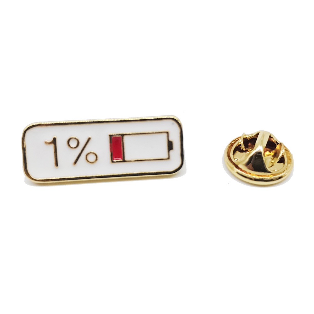 Bros Pin Enamel Bahan Metal 1% 99% Electricity Gaya Vintage Untuk Dekorasi Pakaian
