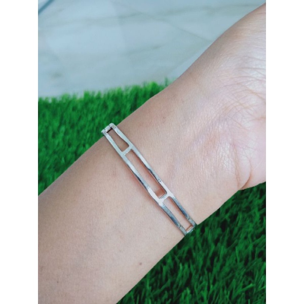 Gelang bangle love kupu&quot; mp /gelang perak asli silver 925 lapis emas/ gelang fashion wanita terbaru