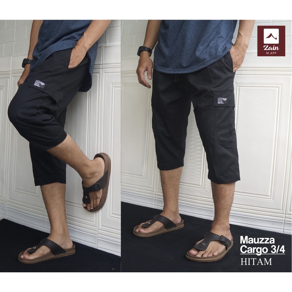 Sirwal Mauzza Cargo 3/4 Celana Pendek Pria Bahan Drill