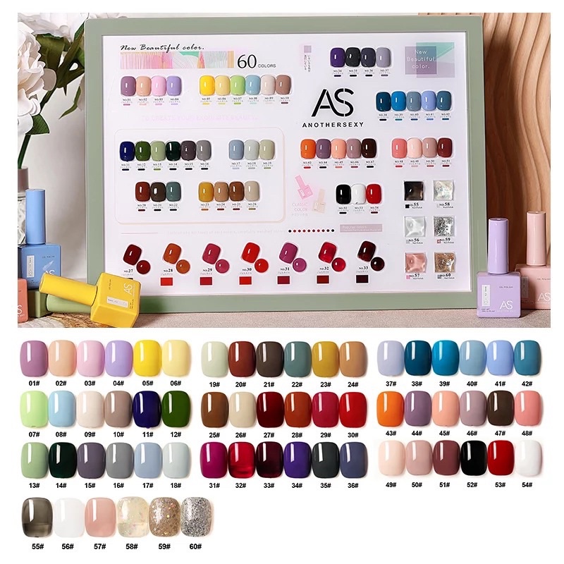 PART-2 AS Nail Gel Series 60 Warna Harga Per Botol Nail Gel Polish 15ml