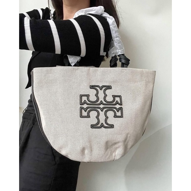 TB Small Canvas Round Tote