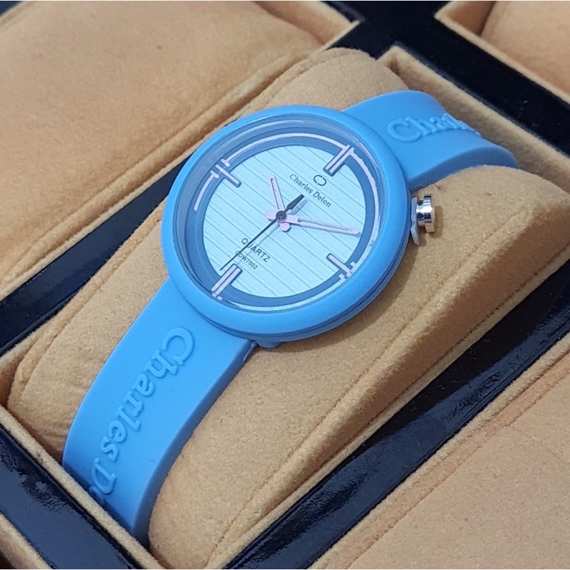 jam tangan wanita charles delon original anti air + BOX