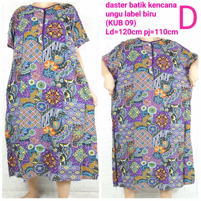 Bagus Daster Batik Kencana Ungu Asli Ori Label Biru Kub 09 Part 2 Bagus