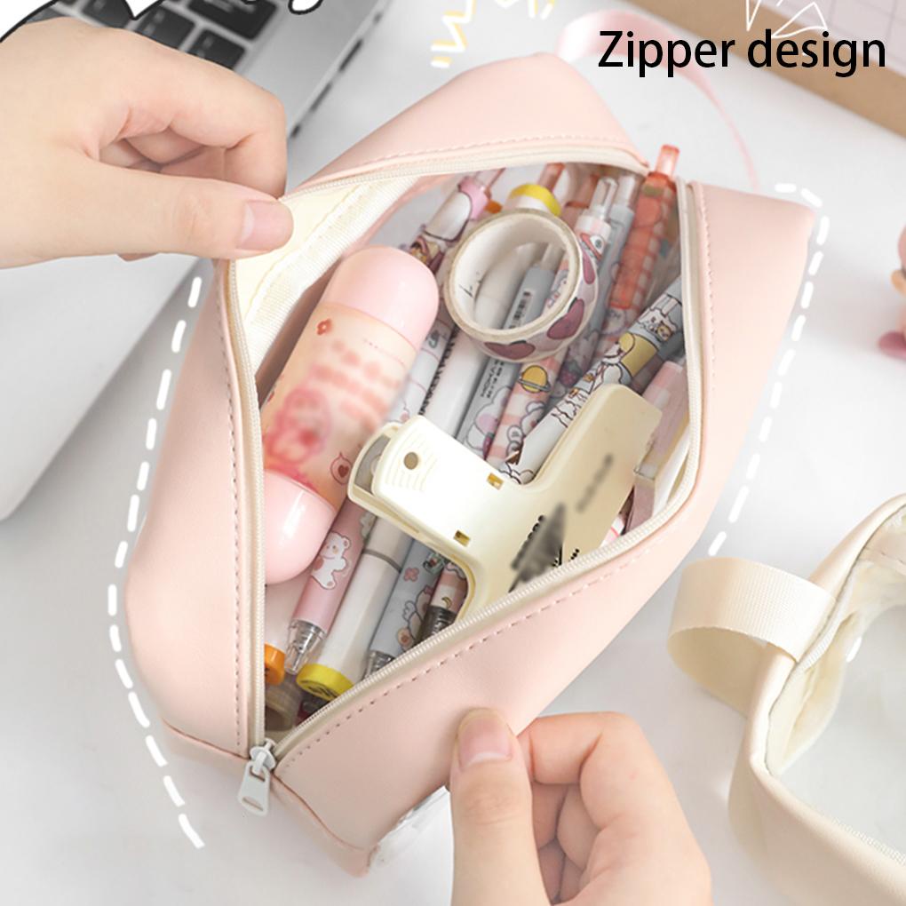 barang lucu Tas Pensil Kapasitas Besar PVC Transparan Case Pouch Holder Double Layer Organizer Alat Tulis Untuk Perlengkapan Kantor Sekolah