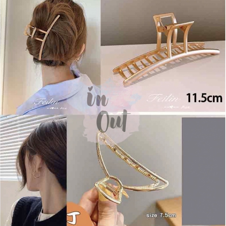 Jepitan Rambut Metal Logam Wanita Korea / Jedai rambut / jepit rambut wanita / Korean Hair Claw Premium Classic hairclaw aksesoris rambut ACC22