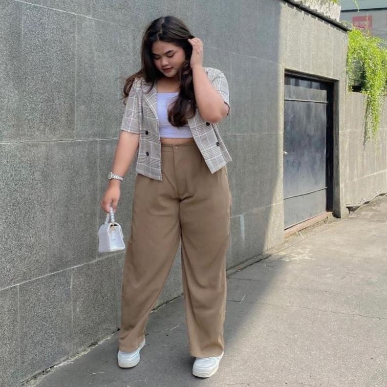 PROMO BAGGY PANTS JUMBO CELANA BAHAN WANITA CELANA PANJANG WANITA JUMBO CELANA KERJA WANITA JUMBO BA