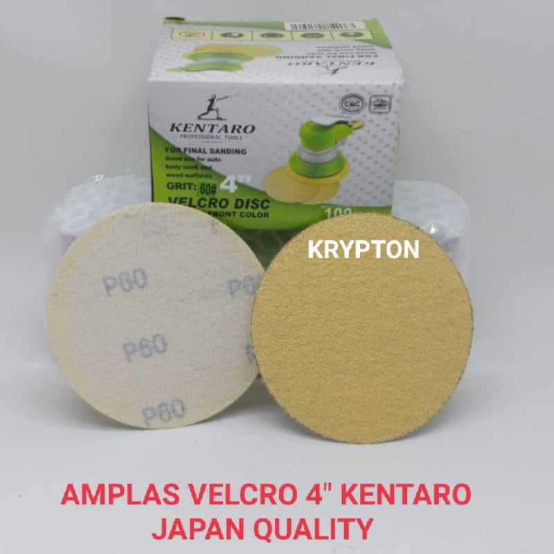 Amplas bulat Velcro 4&quot; kentaro Japan quality