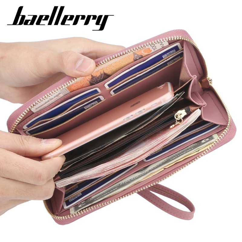 BAELLERRY N5525 Dompet Wanita Panjang Bahan Kulit PU Leather Premium WATCHKITE WKOS