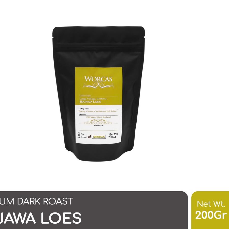 

limited STOCK!WORCAS Kopi Arabika Flores Bajawa 200 Gram - Medium Dark Roast|KD3