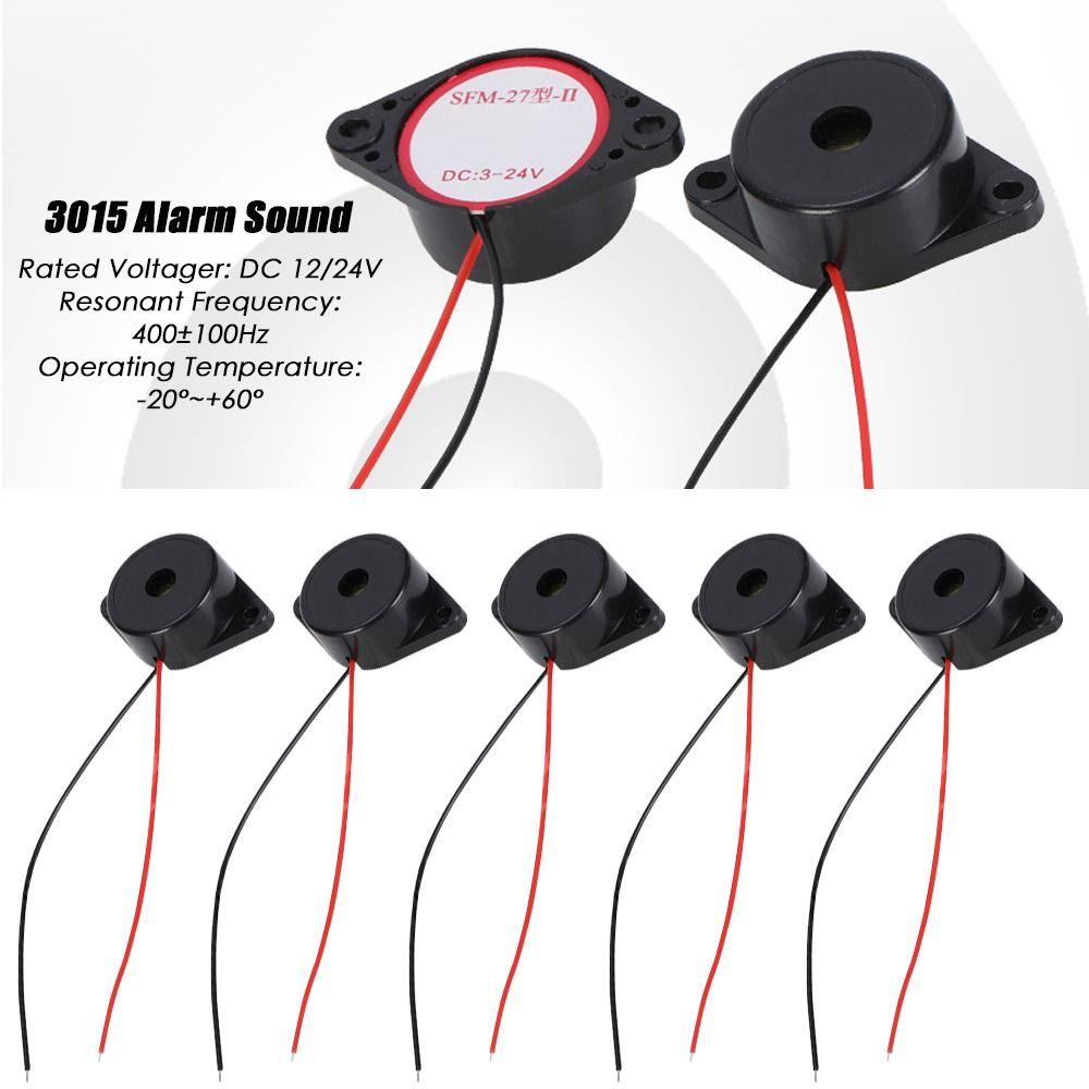 Solighter 2pcs Alarm Buzzer Elektronik Mini 3015suara Alarm Suara30 * 15mm Nada Konstan