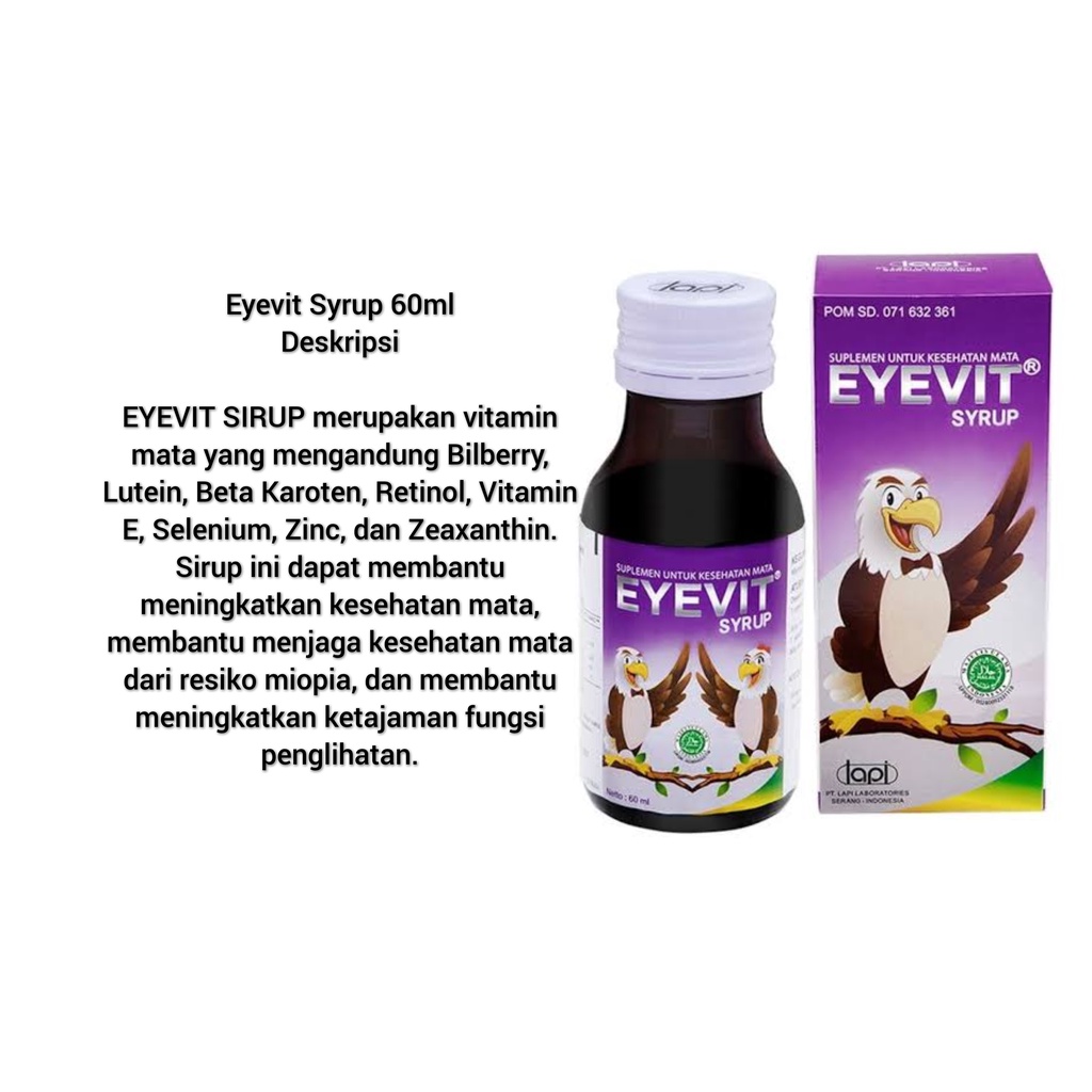 Eyevit Syrup 60 ml Vitamin Kesehatan Mata ORIGINAL-BPOM