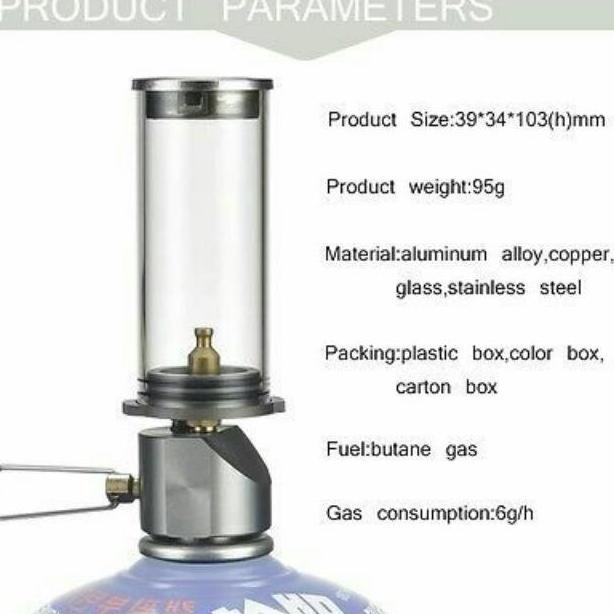 Lampu Lentera Camping Tabung Gas Canister Ultralight Original Brs -