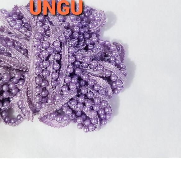 PITA RENDA MUTIARA MANIK MANIK TRIM LEBAR 1,2CM HARGA PER METER