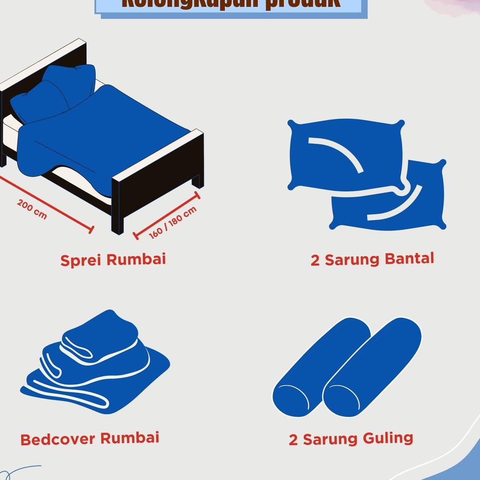 Hemat Keras--Bedcover Set Kintakun D'luxe Ukuran Double King 180x200 & Queen 160x200 - Kids - Flower