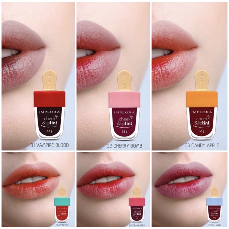 Implora Check &amp; Liptint / Lip tint Ice Cream 5.5gr