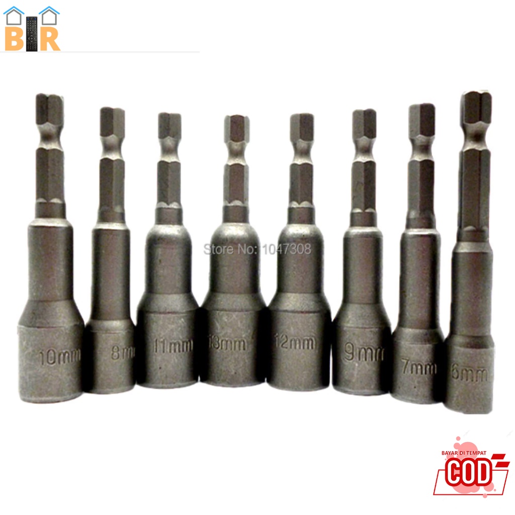 Mata Socket Bor Roofing Magnetic Nut Setter -  Magnetik Mur Driver Socket Set Bor Bit 1/4 &quot;Hex