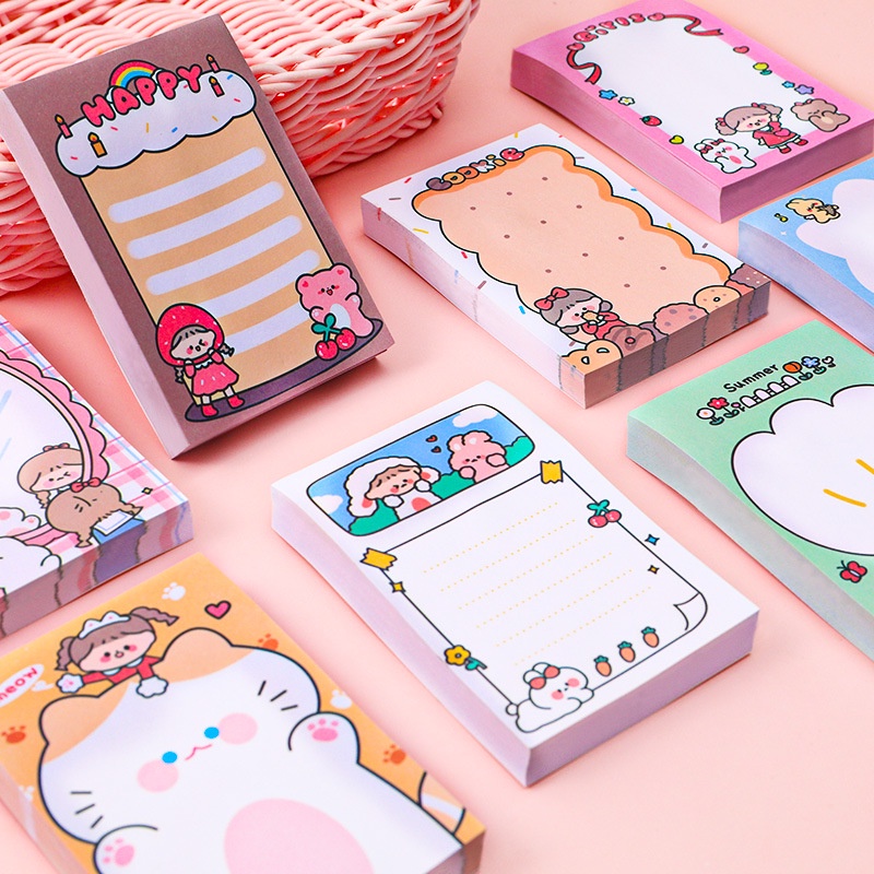 PAOPAO Sticky Notes Import Girisu Meow Cute Cartoon Character Notes