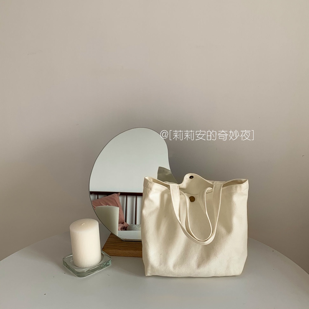 ☫◐✤Sera Lilian Macaron Tote Bag Wanita Baru Tas Tangan Mini Kanvas Tas Siswa Wanita Versi Korea Taro Ungu