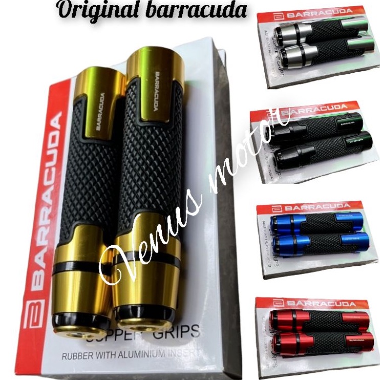 sepasang handgrip jalu barracuda handgrip variasi handfat grip gas barracuda Akai racing grip plus jalu universal semua sepeda motor