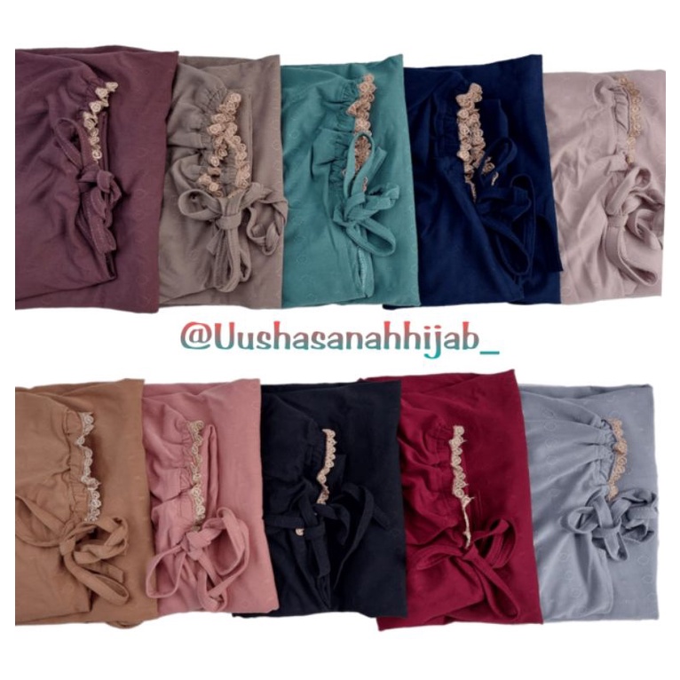 [ Ori Fals ] SAHILA RENDA•• hijab instan Jersey automix••hijab bergo renda rempel