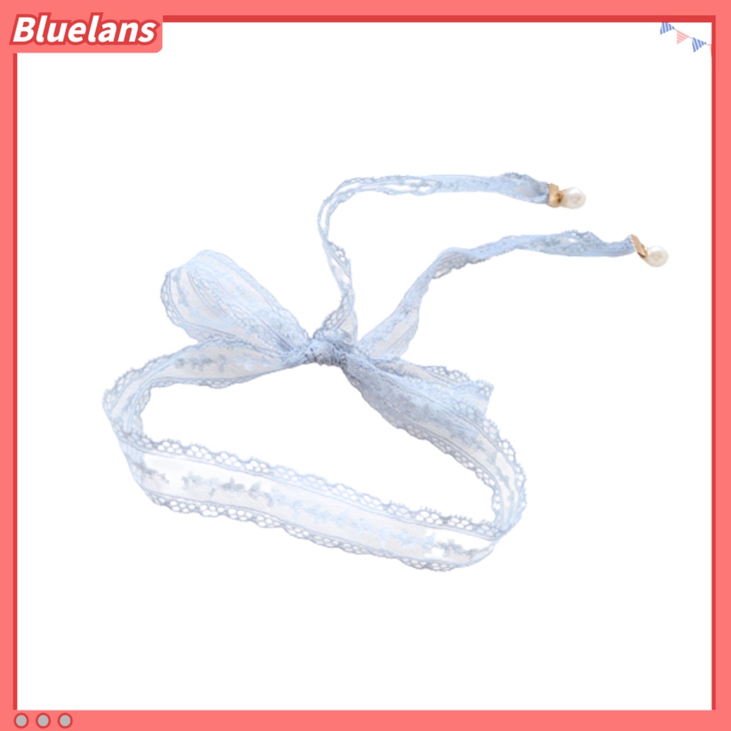 Bluelans Female Fashionable Necklace Fairy Lace Faux Pearl Choker Clavicle Chain Jewelry