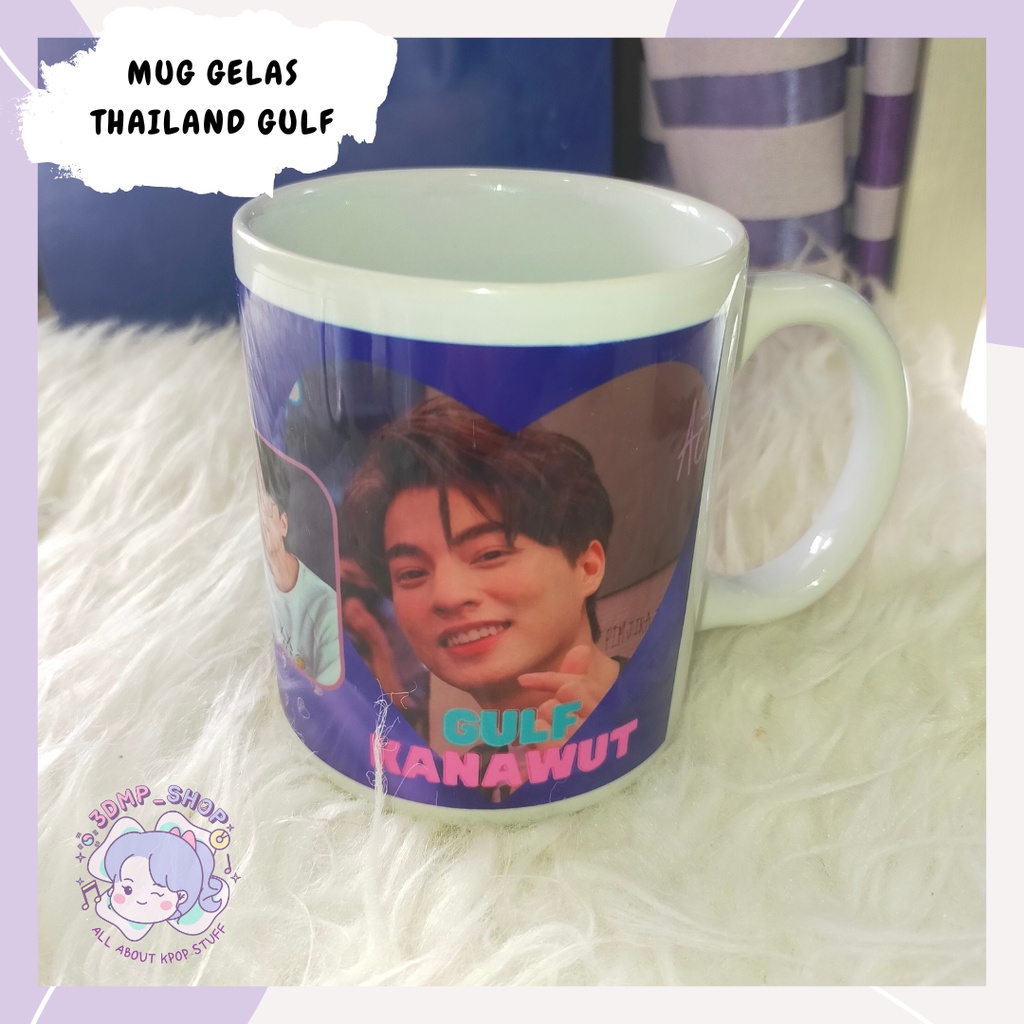 [MOHON TAMBAH BUBLE WRAP] MUG GELAS AKTOR THAILAND COSTUM REQUEST GAMBAR