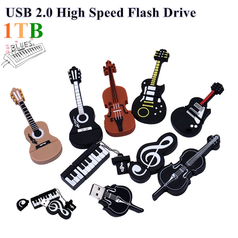 Flash Drive USB 2.0 Kecepatan Tinggi 1TB Untuk Gitar / Biola / Cello