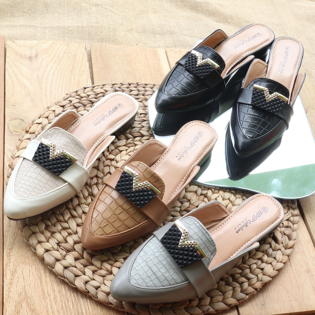 HMF Pijly Slip On and Mules Wanita 3 cm