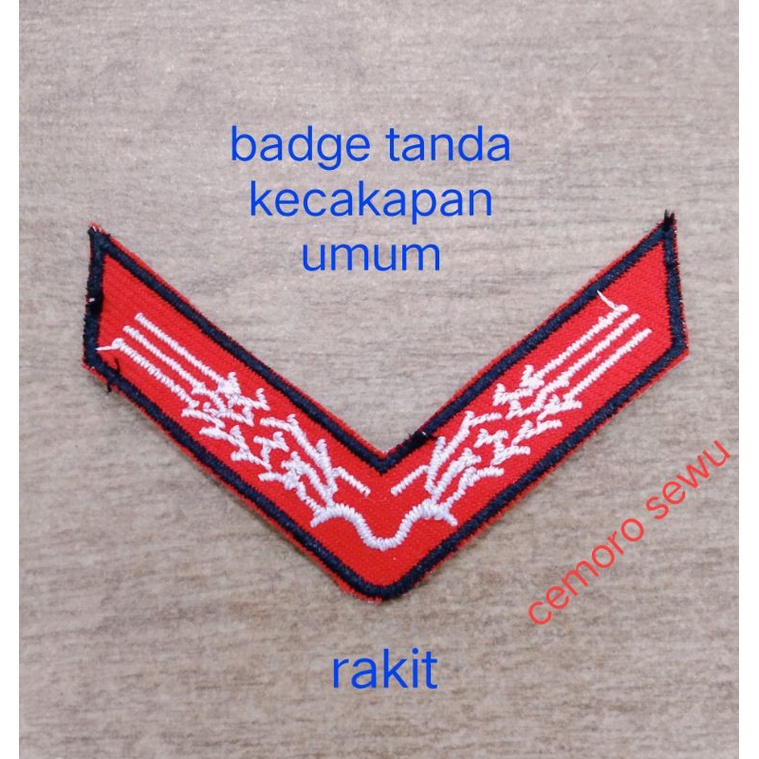 badge bet tempel rakit tanda kecakapan umum pramuka