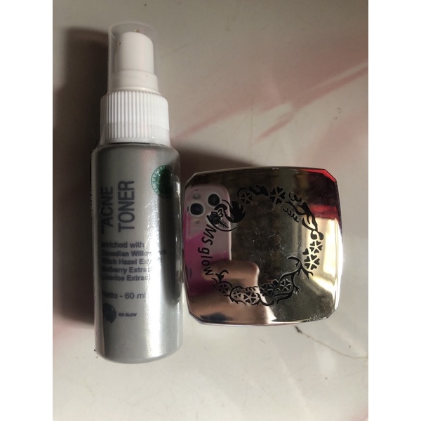 Preloved ms glow acne toner+crem malam
