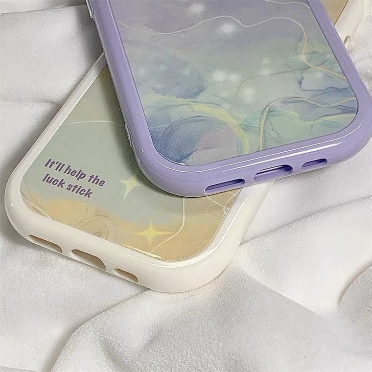 Case Motif Lukisan Cat Minyak Riak Air Untuk iPhone 12 13 11 Pro Max X Xs Max Xr frut8