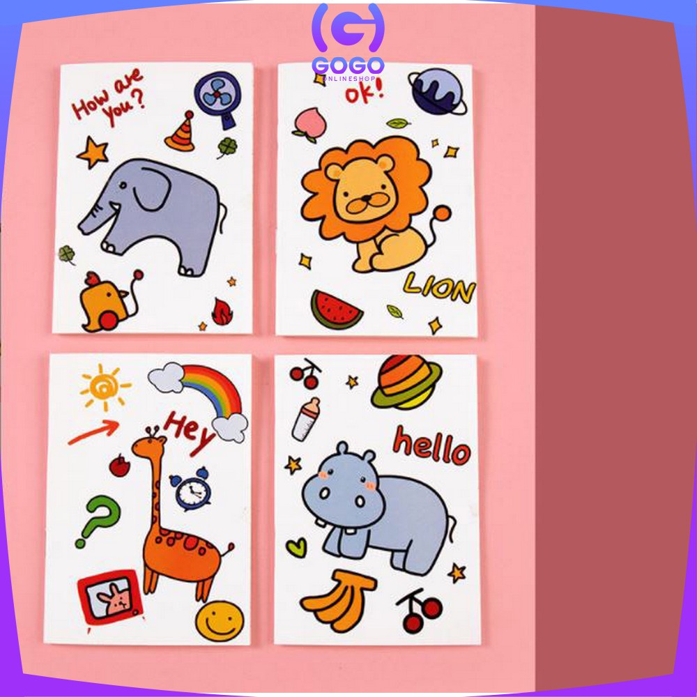 GOGO-A25 Buku Tulis Mini Notebook / Buku Tulis Memo Kecil Karton / Buku Catatan Cartoon Mini Book Lucu Anak Sekolah Import