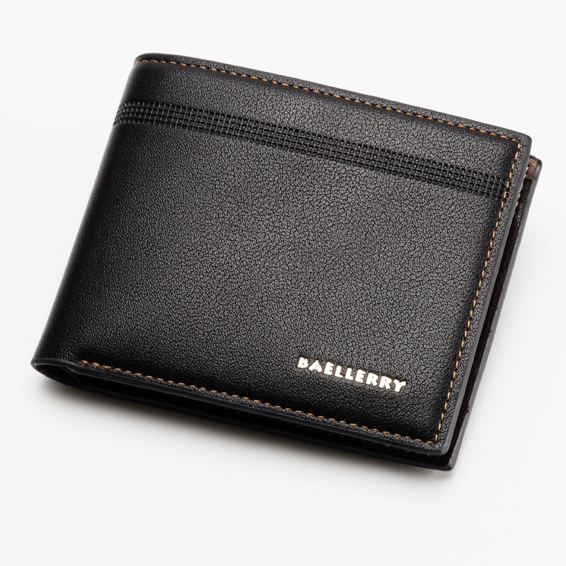 [BISA COD] BAELLERRY DR003 Dompet Pria Bahan Kulit PU Leather Premium