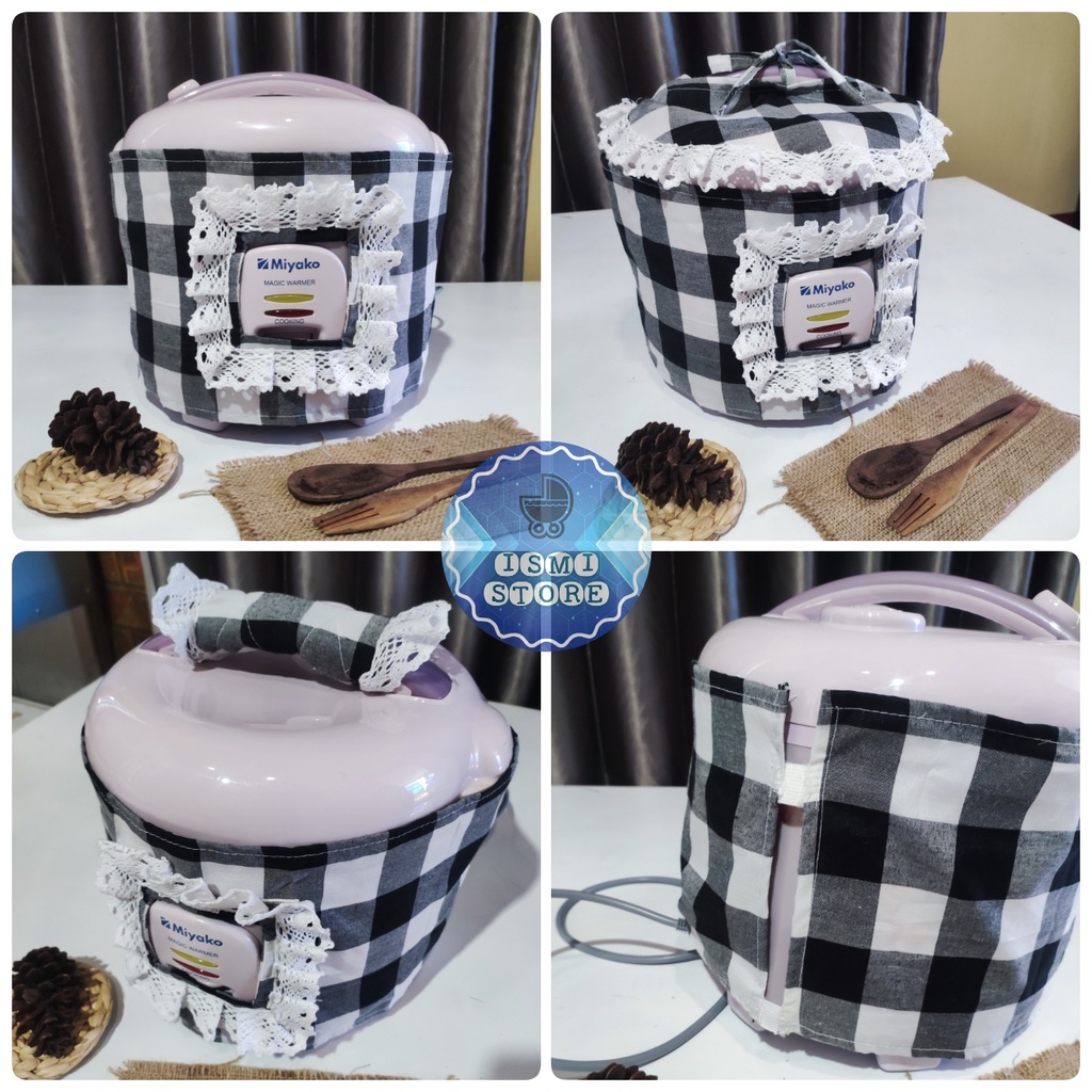 SARUNG MAGICOM Untuk 1,8L atau 2L Bisa Pilih dengan TUTUP atau SARUNG GAGANG Motif Kotak-kotak dari Ismi Store