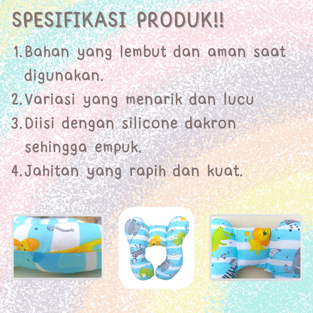 Bantal Leher Bayi Variasi Unicorn | Bantal Kepala Leher Bayi | Baby Travel Pillow | Bantal Perjalanan Bayi | Total Support Headrest
