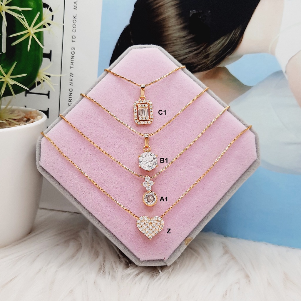 Perhiasan Kalung Xuping Wanita Lapis Emas Gold 45cm - BN280