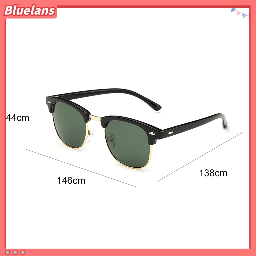 Bluelans Unisex Polarized Anti UV UV400 Clear Half Frame Goggles Driving Sunglasses Eye Protection