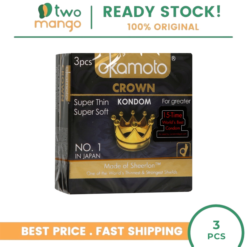 OKAMOTO KONDOM CROWN SUPER THIN AND SUPER SOFT 3'S BPOM