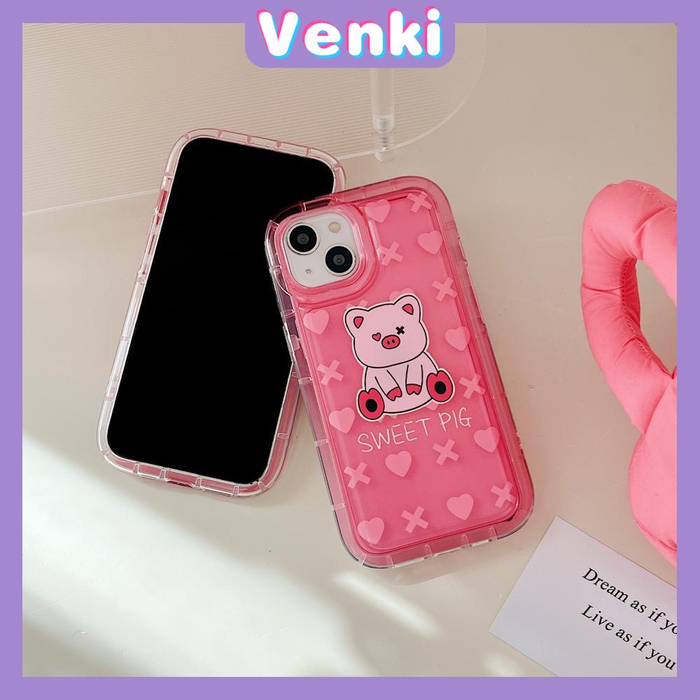 Case For iPhone 14 Pro Max TPU Soft Jelly Airbag Case Cute Pink Pig Clear Case Camera Protection Shockproof For iPhone 14 13 12 11 Plus Pro Max 7 Plus X XR