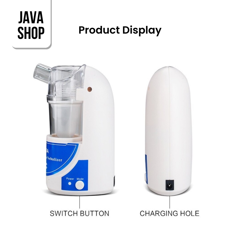 JAVASHOP Alat Terapi Pernafasan Ultrasonic Inhaler Nebulizer Portable