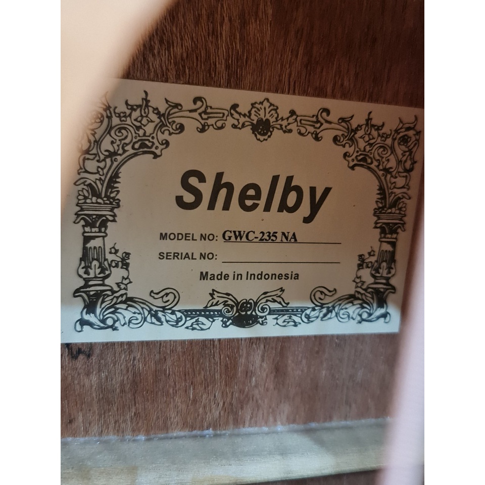 Gitar Akustik Merk Shelby Original Tipe GWC-235 NA NS Senar String Trusrod Murah Jakarta