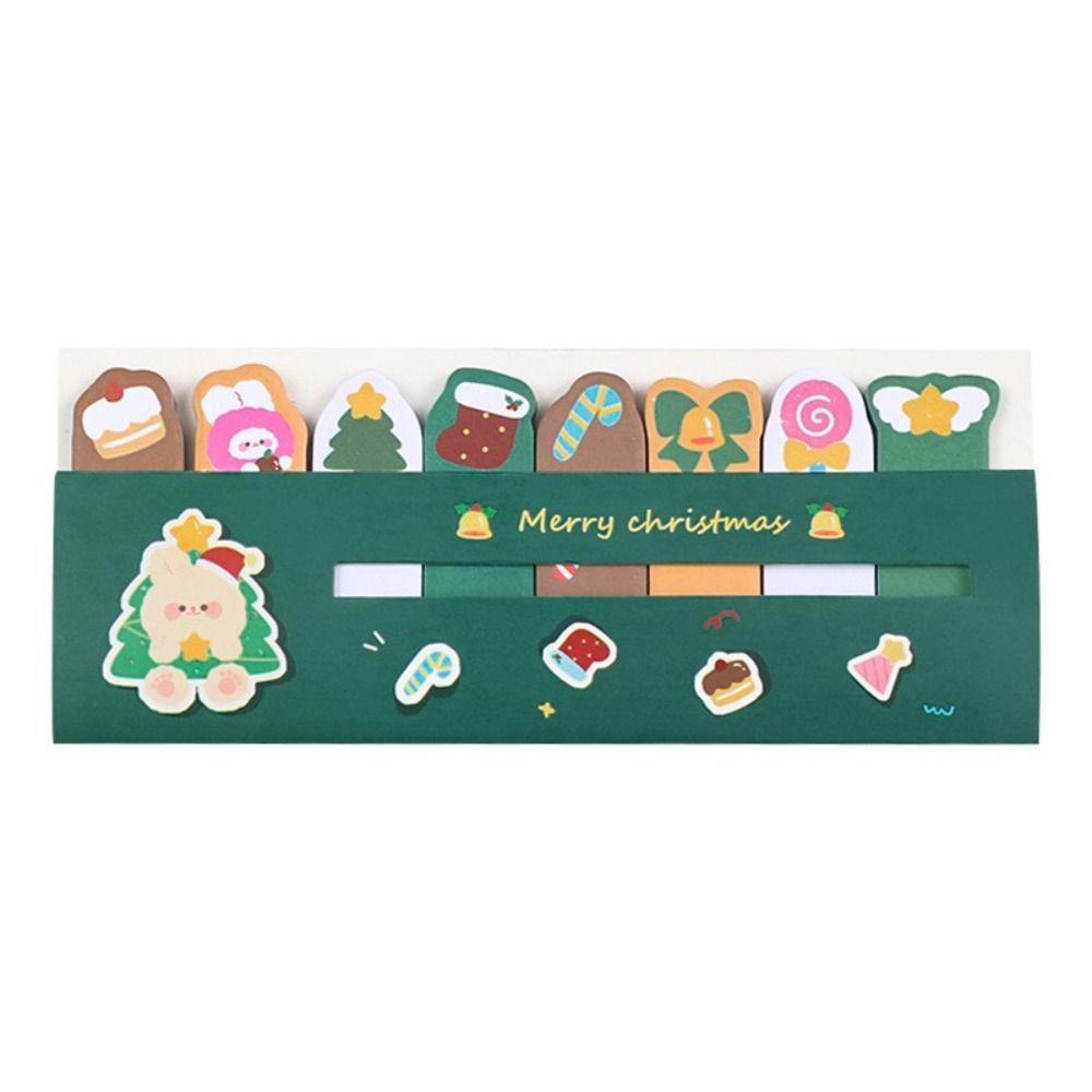 [Elegan] Tab Strip Kartun 240lembar N Kali Sticky Bookmark Christmas Series Diposting Catatan Tempel