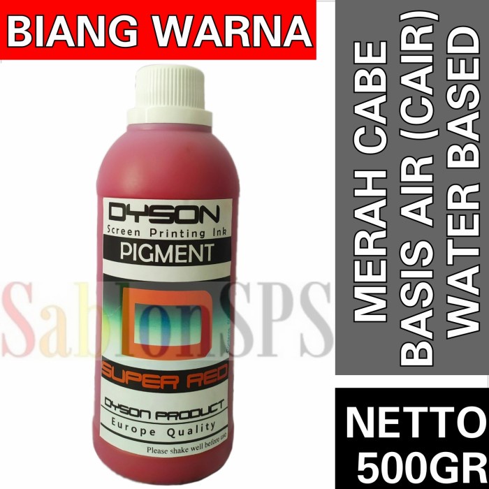 

Cuci Gudang Biang Warna Sablon Super Red 500Gr Dyson Pigmen Sablon Hemat